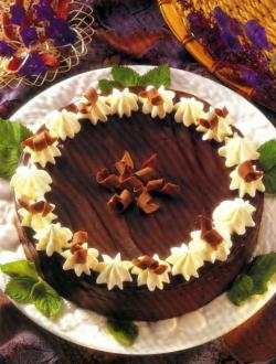 Фото готового трюфельного торта с шоколадом